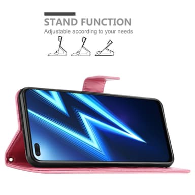 Realme 6 PRO lommebokdeksel Blomster (rosa)