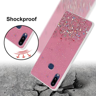 Samsung Galaxy A10s / M01s Silikondeksel Glitter (rosa)
