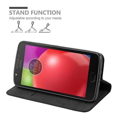 Motorola MOTO E4 lommebokdeksel case (svart)