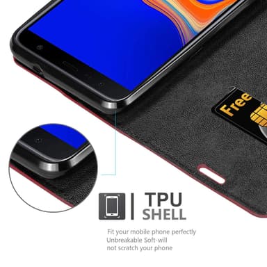 Samsung Galaxy J6 PLUS lommebokdeksel case (rød)