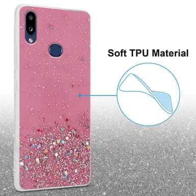 Samsung Galaxy A10s / M01s Silikondeksel Glitter (rosa)