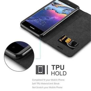 LG K8 2017 lommebokdeksel case (svart)