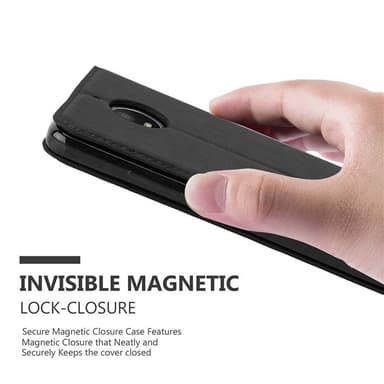 Motorola MOTO E4 lommebokdeksel case (svart)