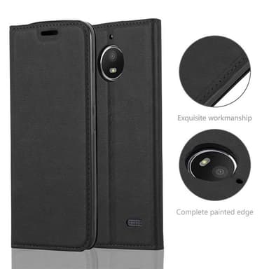 Motorola MOTO E4 lommebokdeksel case (svart)