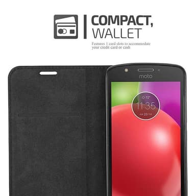 Motorola MOTO E4 lommebokdeksel case (svart)