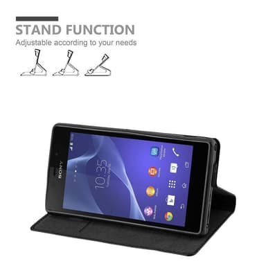 Sony Xperia M2 / M2 AQUA lommebokdeksel case (brun)