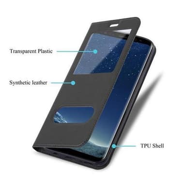 Samsung Galaxy S8 lommebokdeksel cover (svart)