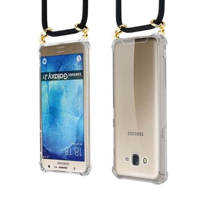 Samsung Galaxy J7 2015 Deksel med Halskjede (svart)