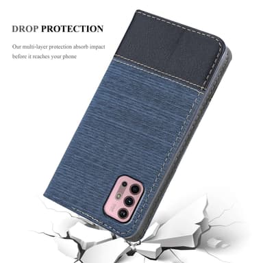 Motorola MOTO G10 / G30 lommebokdeksel etui (blå)