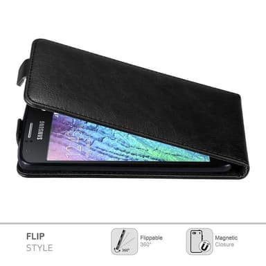 Samsung Galaxy J1 2015 deksel flip cover (svart)