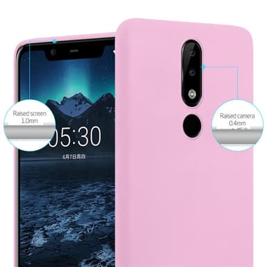 Deksel Nokia 5.1 PLUS / X5 Silikon cover (rosa)