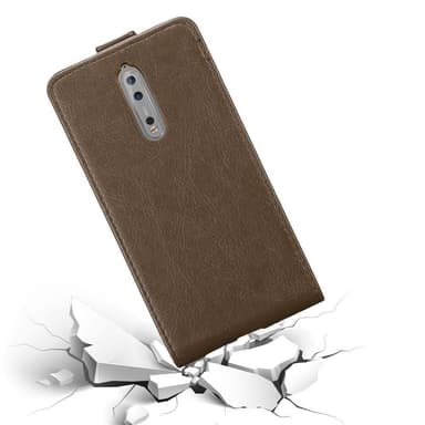 Nokia 8 2017 deksel flip cover (brun)