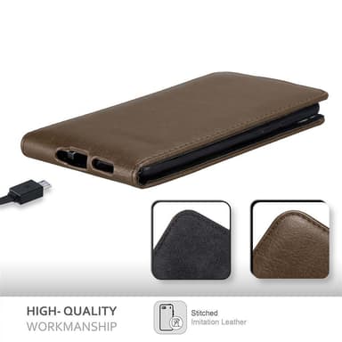 Nokia 8 2017 deksel flip cover (brun)