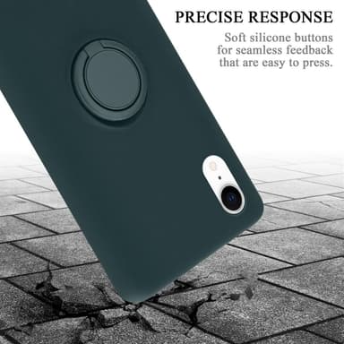 Deksel iPhone XR Ring Case (grønn)