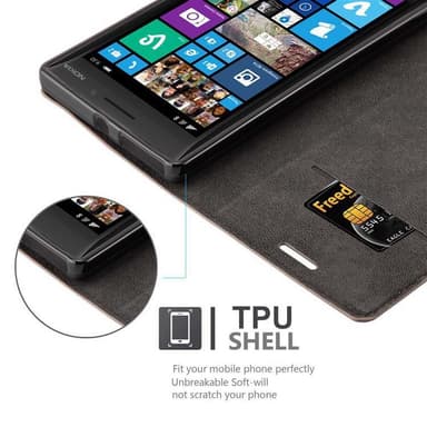 Nokia Lumia 929 / 930 lommebokdeksel case (brun)