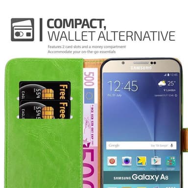 Samsung Galaxy A8 2015 lommebokdeksel etui (grønn)