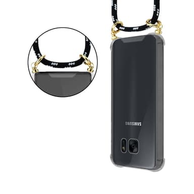 Samsung Galaxy S7 EDGE Deksel med Halskjede (svart)