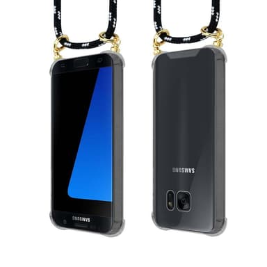 Samsung Galaxy S7 EDGE Deksel med Halskjede (svart)