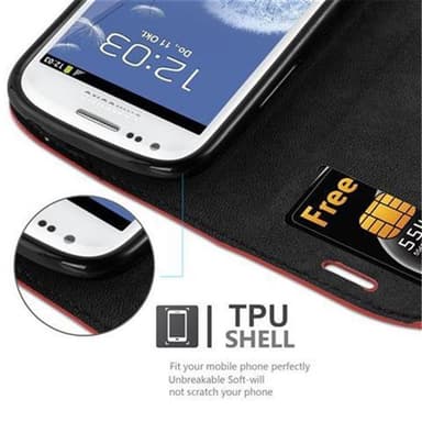 Samsung Galaxy S3 MINI lommebokdeksel case (rød)