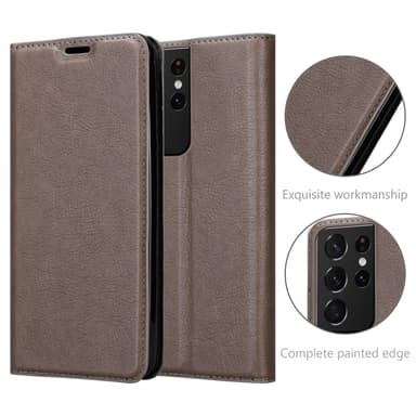 Samsung Galaxy S21 ULTRA lommebokdeksel case (brun)