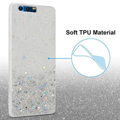 Honor 9 Silikondeksel Glitter (gjennomsiktig)