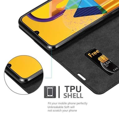 Samsung Galaxy M21 / M30s lommebokdeksel case (svart)