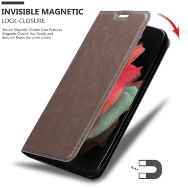 Samsung Galaxy S21 ULTRA lommebokdeksel case (brun)
