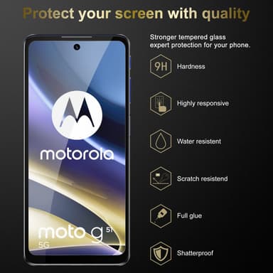 Motorola MOTO G51 5G Skjermbeskytter Skärmskydd (svart)