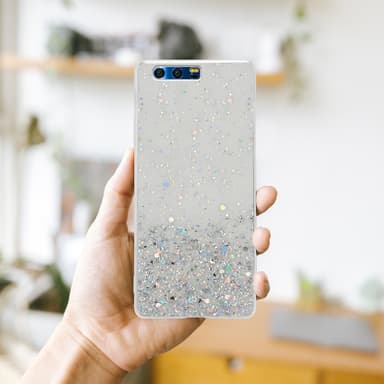 Honor 9 Silikondeksel Glitter (gjennomsiktig)