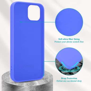 iPhone 14 silikondeksel case (lilla)