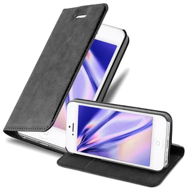 iPhone 5 / 5S / SE 2016 lommebokdeksel case (svart)