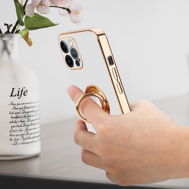 iPhone 12 PRO MAX silikondeksel case (hvit)