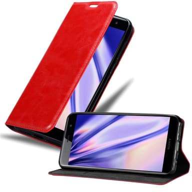 Sony Xperia XZ2 PREMIUM lommebokdeksel case (rød)