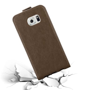 Samsung Galaxy S6 EDGE deksel flip cover (brun)