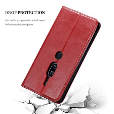 Sony Xperia XZ2 PREMIUM lommebokdeksel case (rød)