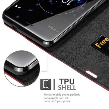Sony Xperia XZ2 PREMIUM lommebokdeksel case (rød)