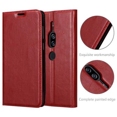 Sony Xperia XZ2 PREMIUM lommebokdeksel case (rød)