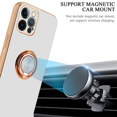 iPhone 12 PRO MAX silikondeksel case (hvit)
