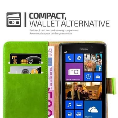 Nokia Lumia 925 lommebokdeksel etui (grønn)