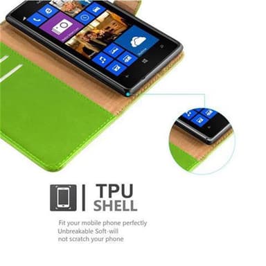 Nokia Lumia 925 lommebokdeksel etui (grønn)