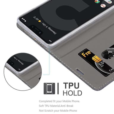 Google PIXEL 3 XL lommebokdeksel etui (grå)