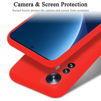 Xiaomi 12 PRO silikondeksel case (rød)