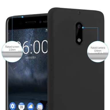 Deksel Nokia 6 2017 Silikon cover (svart)