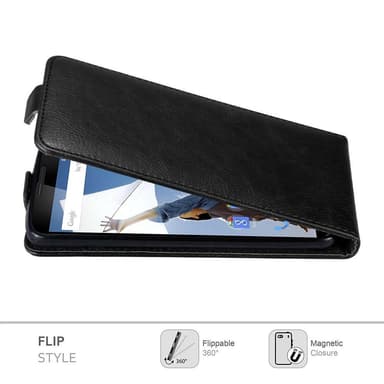 Motorola Google NEXUS 6 deksel flip cover (svart)