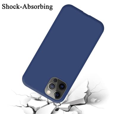 iPhone 12 / 12 PRO silikondeksel case (blå)