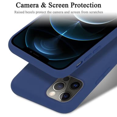 iPhone 12 / 12 PRO silikondeksel case (blå)