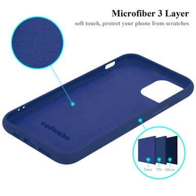 iPhone 12 / 12 PRO silikondeksel case (blå)