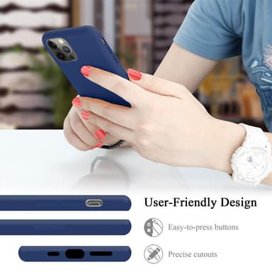 iPhone 12 / 12 PRO silikondeksel case (blå)