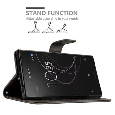 Sony Xperia XZ1 lommebokdeksel Blomster (grå)