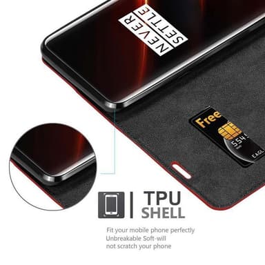 OnePlus 7T PRO lommebokdeksel case (rød)